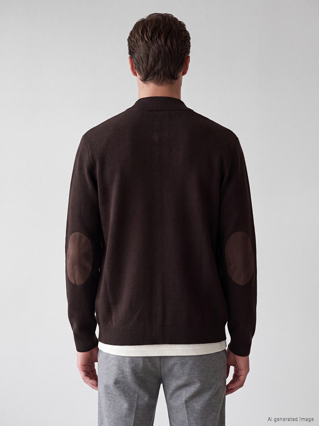 Man Brown Cardigan-3