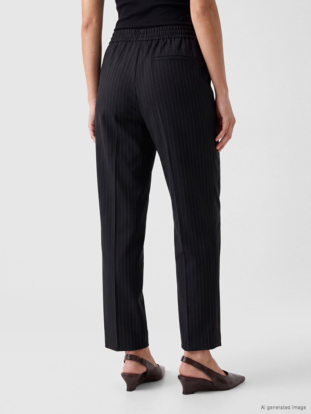 Pruge Pantalone Mrkva Kroja Sa Elastičnim Strukom Za Žene-3