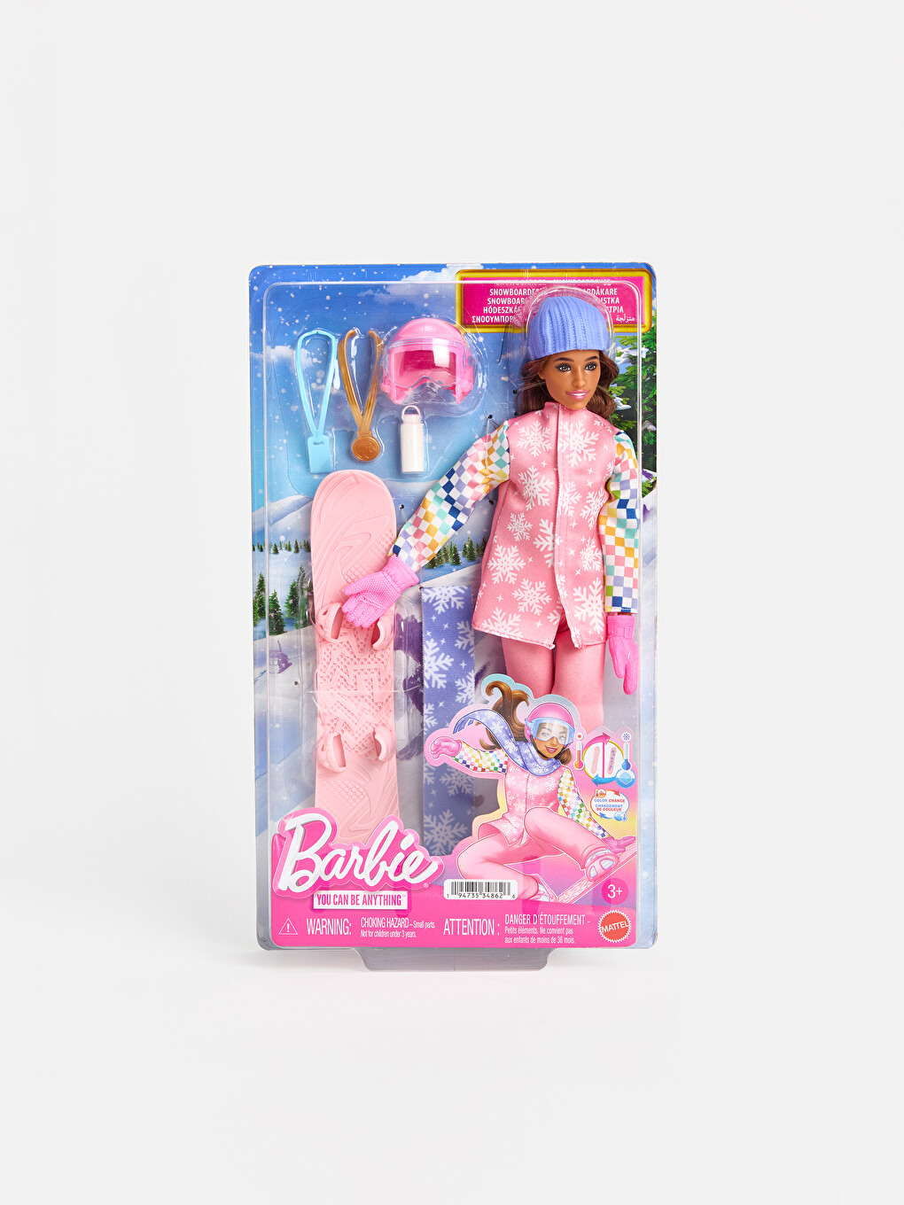 Snowboard Sporcusu Barbie Bebek