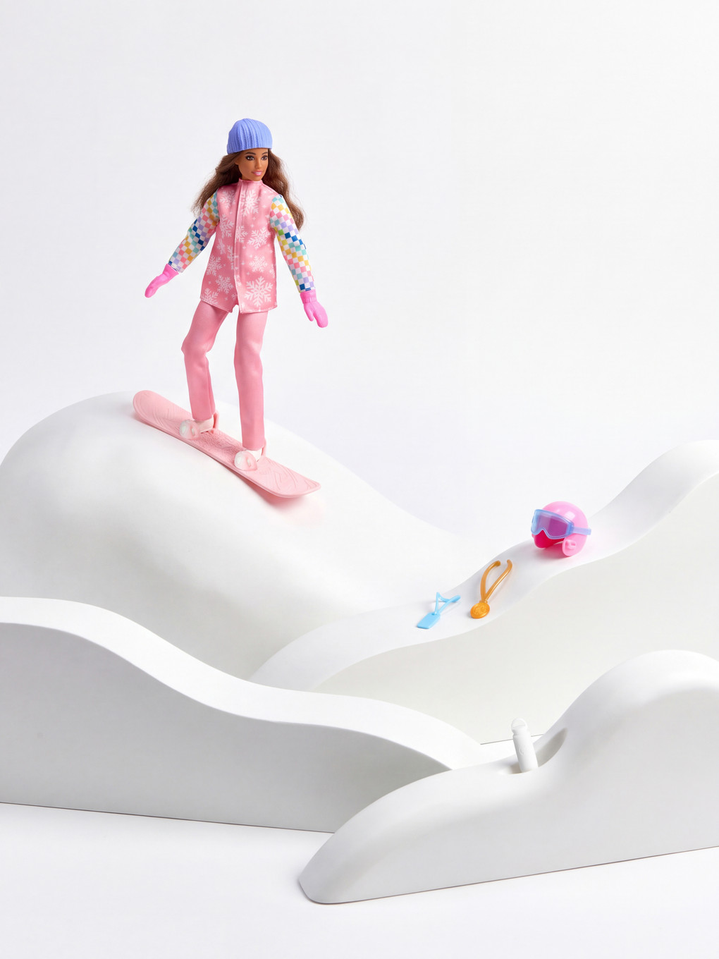 Snowboard Sporcusu Barbie Bebek-1