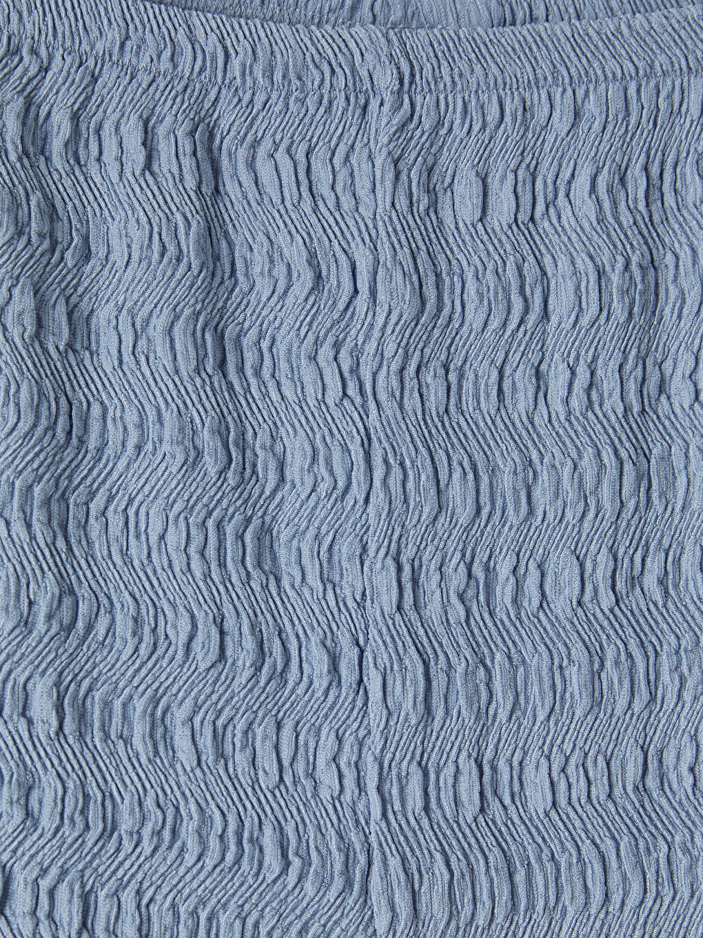 İndigo Beli Lastikli Dokulu Kadın Pantolon-5