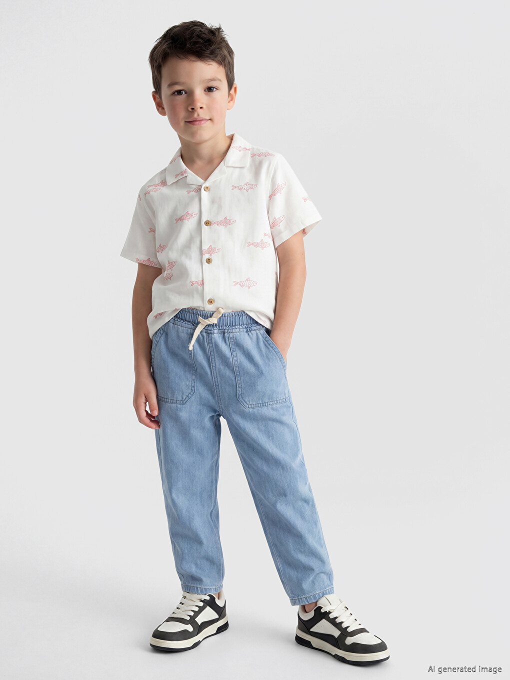 İndigo Loose Fit Erkek Çocuk Jean Pantolon