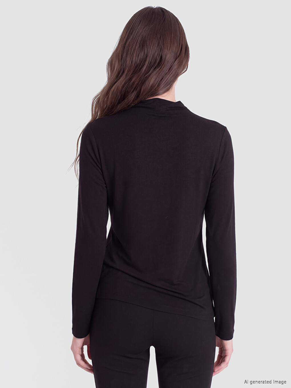 Mock Neck Ruched Blouse-3
