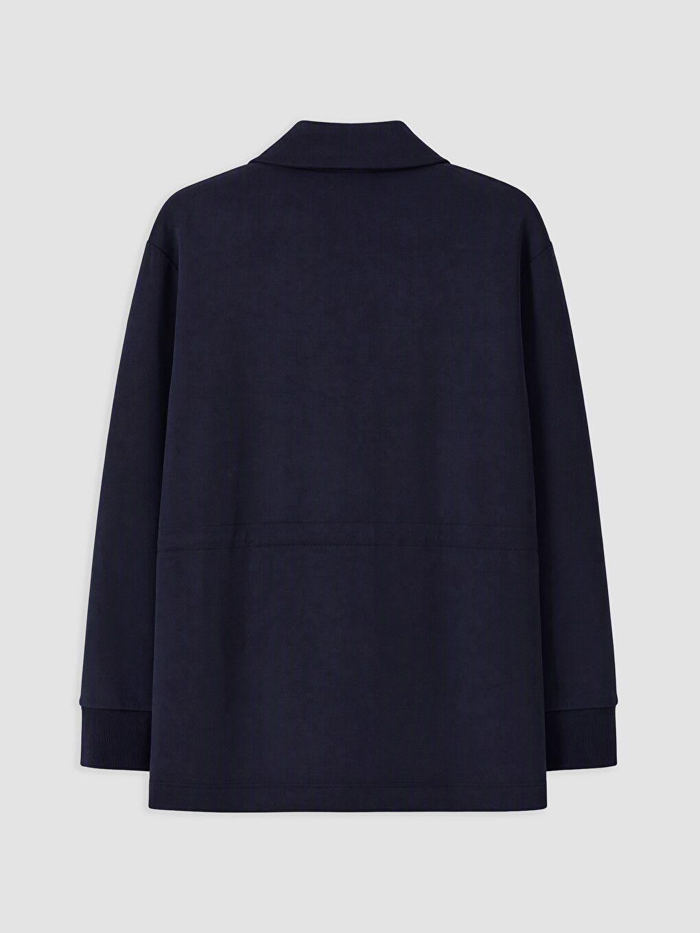 Lacivert Soft Touch Kadın Fermuarlı Sweatshirt-1
