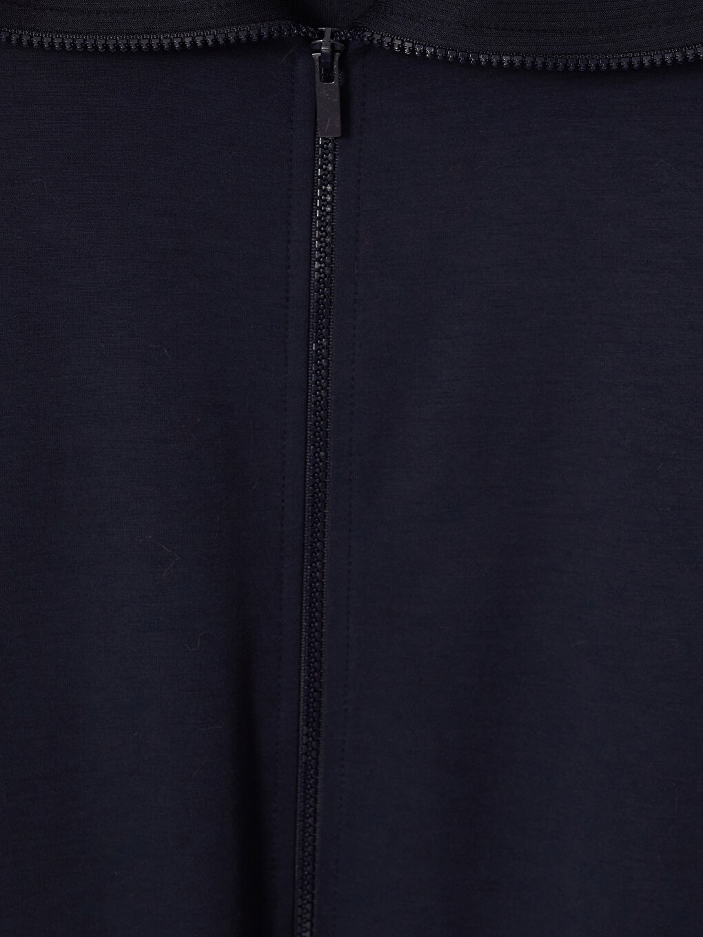 Lacivert Soft Touch Kadın Fermuarlı Sweatshirt-2