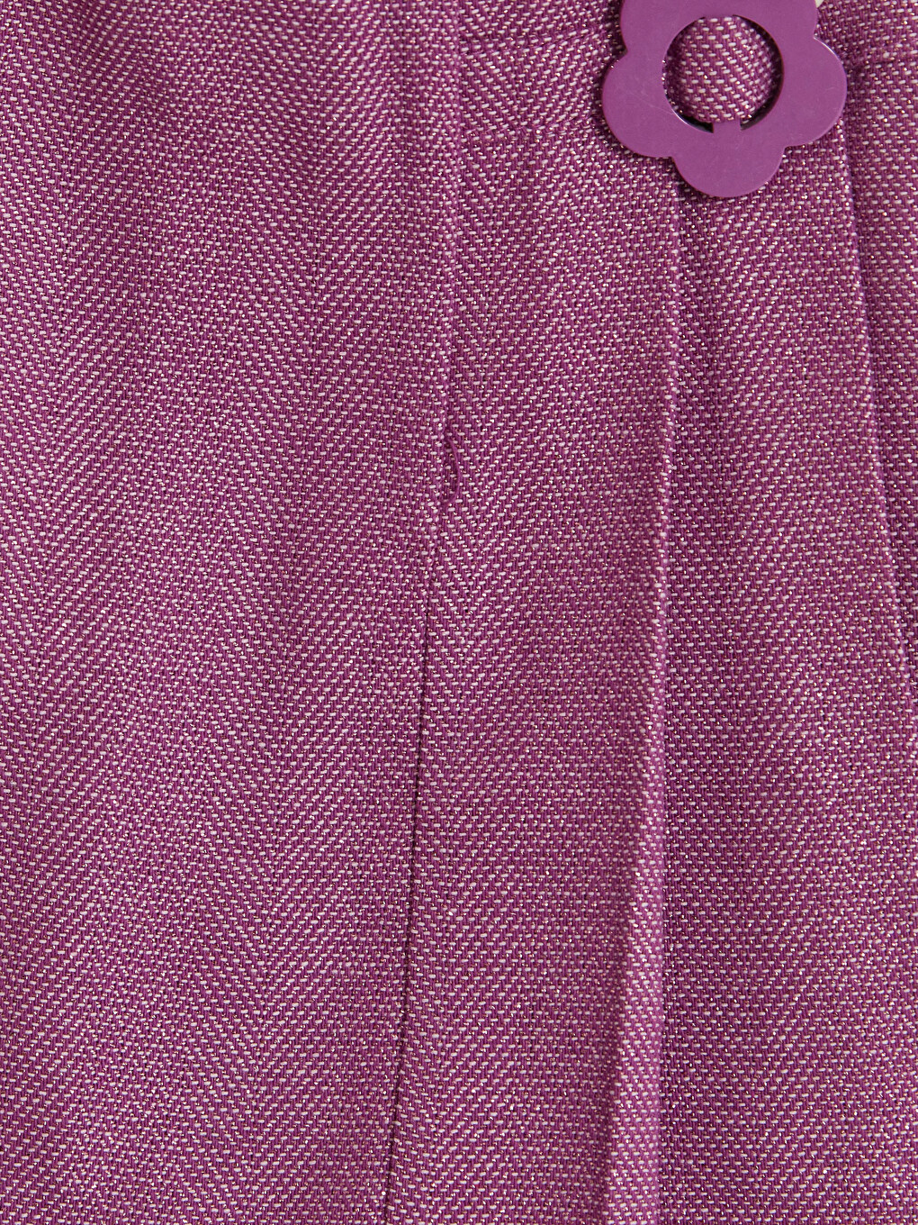 Flower Detailed Girls' Skort And Tights-2