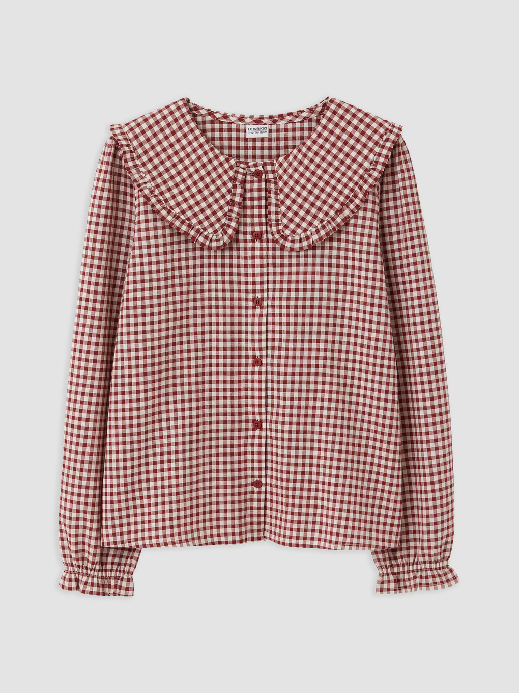 Plaid Girls' Shirt And Sweater-3