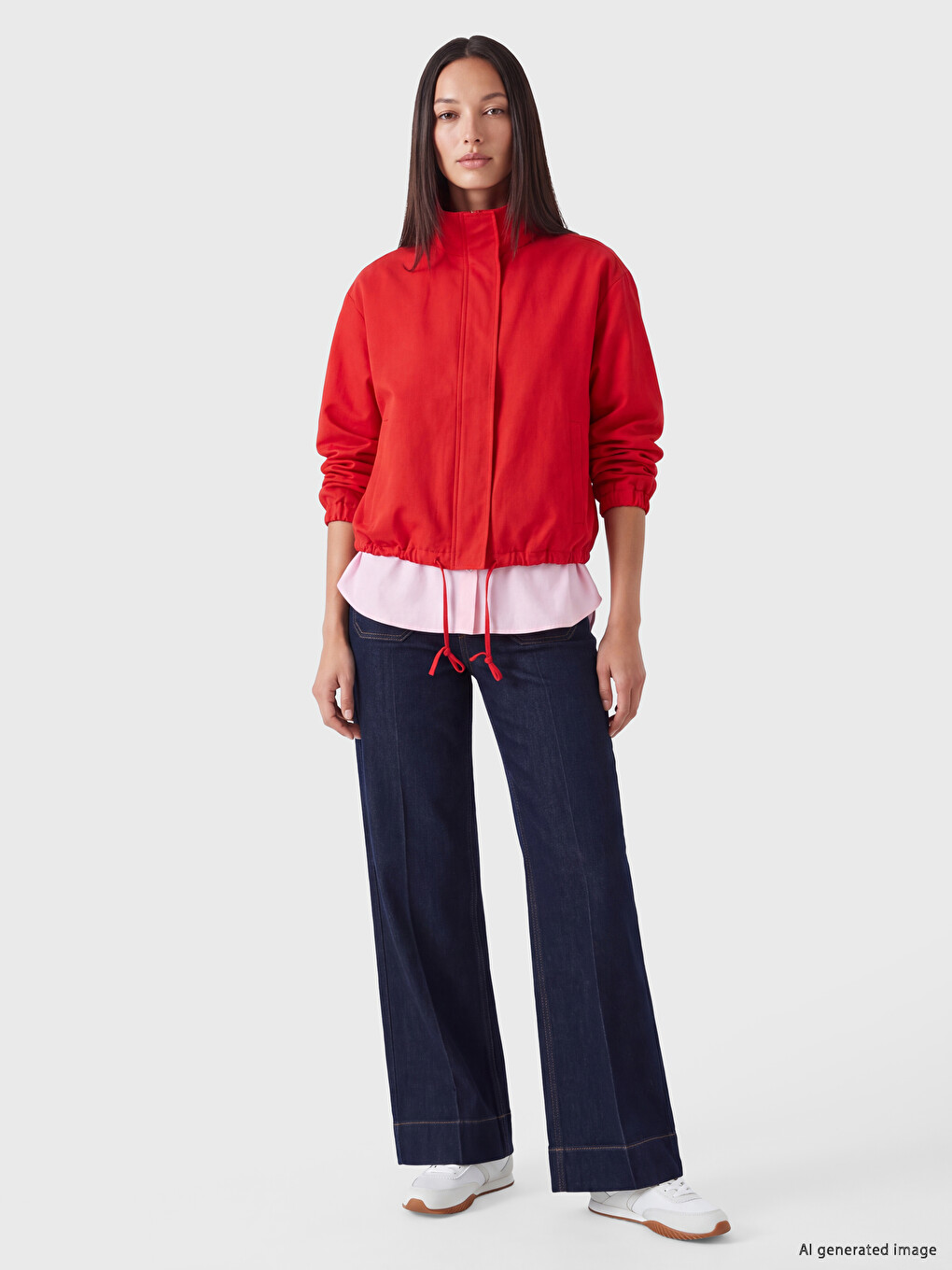 Mock Neck Oversize Women's Coat-1