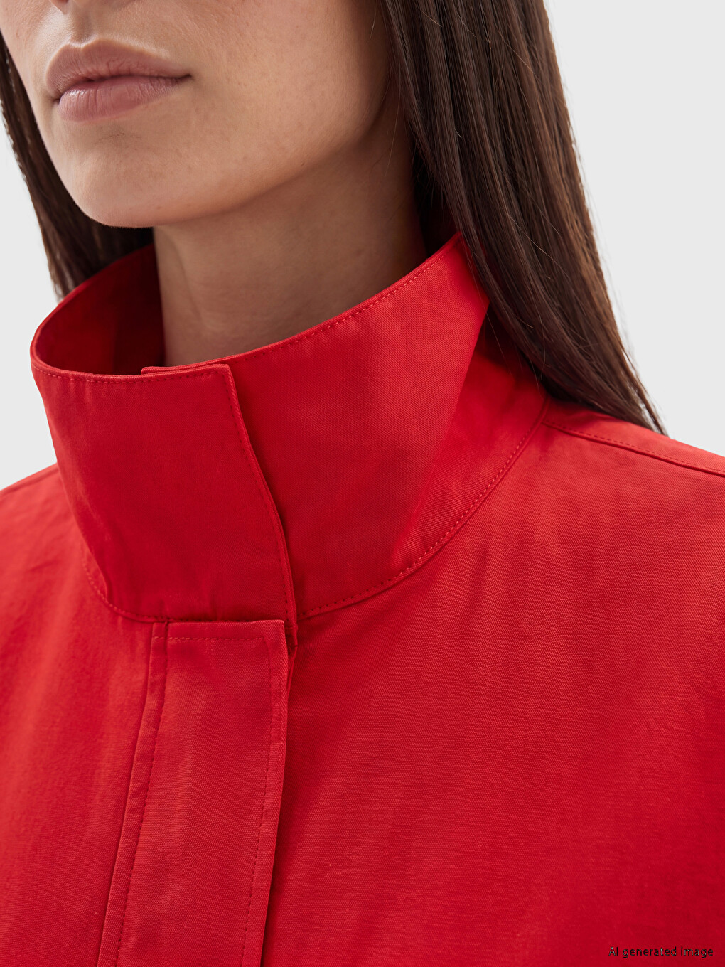Mock Neck Oversize Women's Coat-2