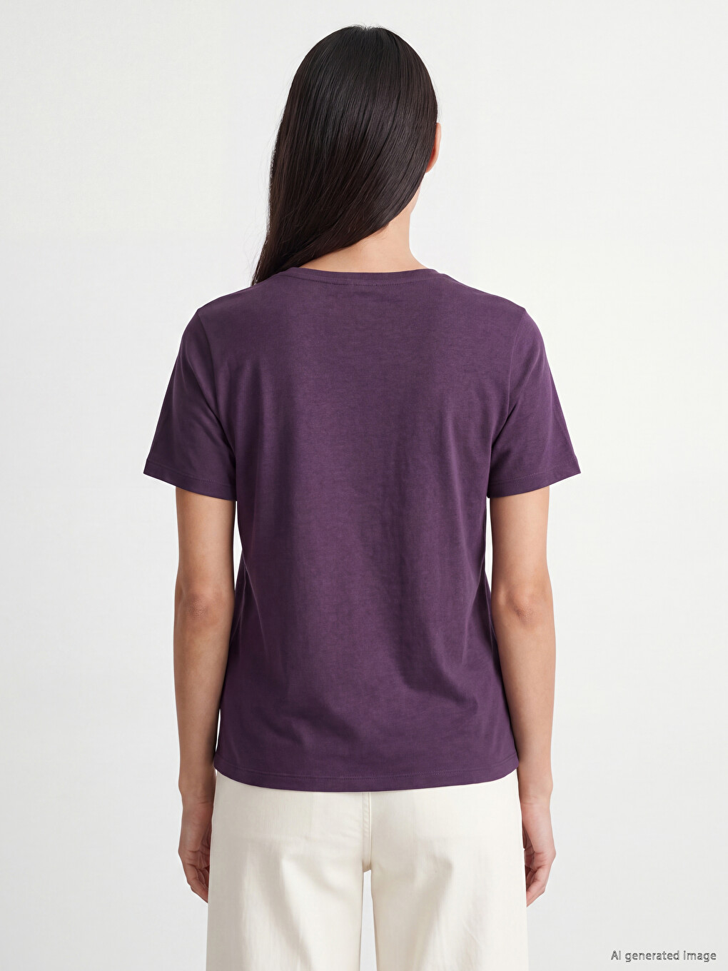 V Neck Women's T-shirt-3