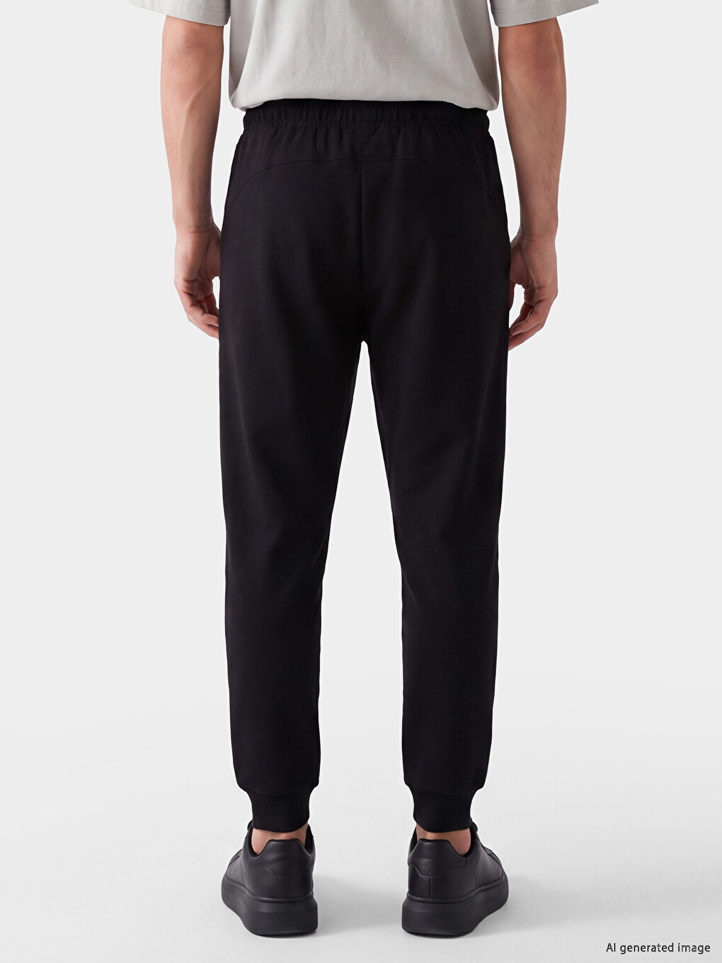 Siyah Regular Fit Erkek Jogger Eşofman Altı-2