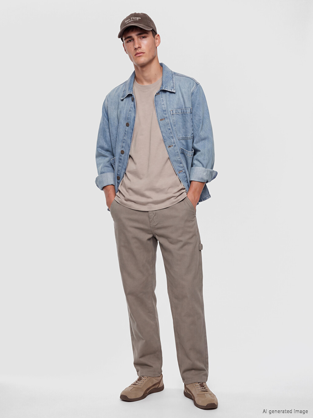 İndigo Loose Fit Erkek Jean Ceket-1