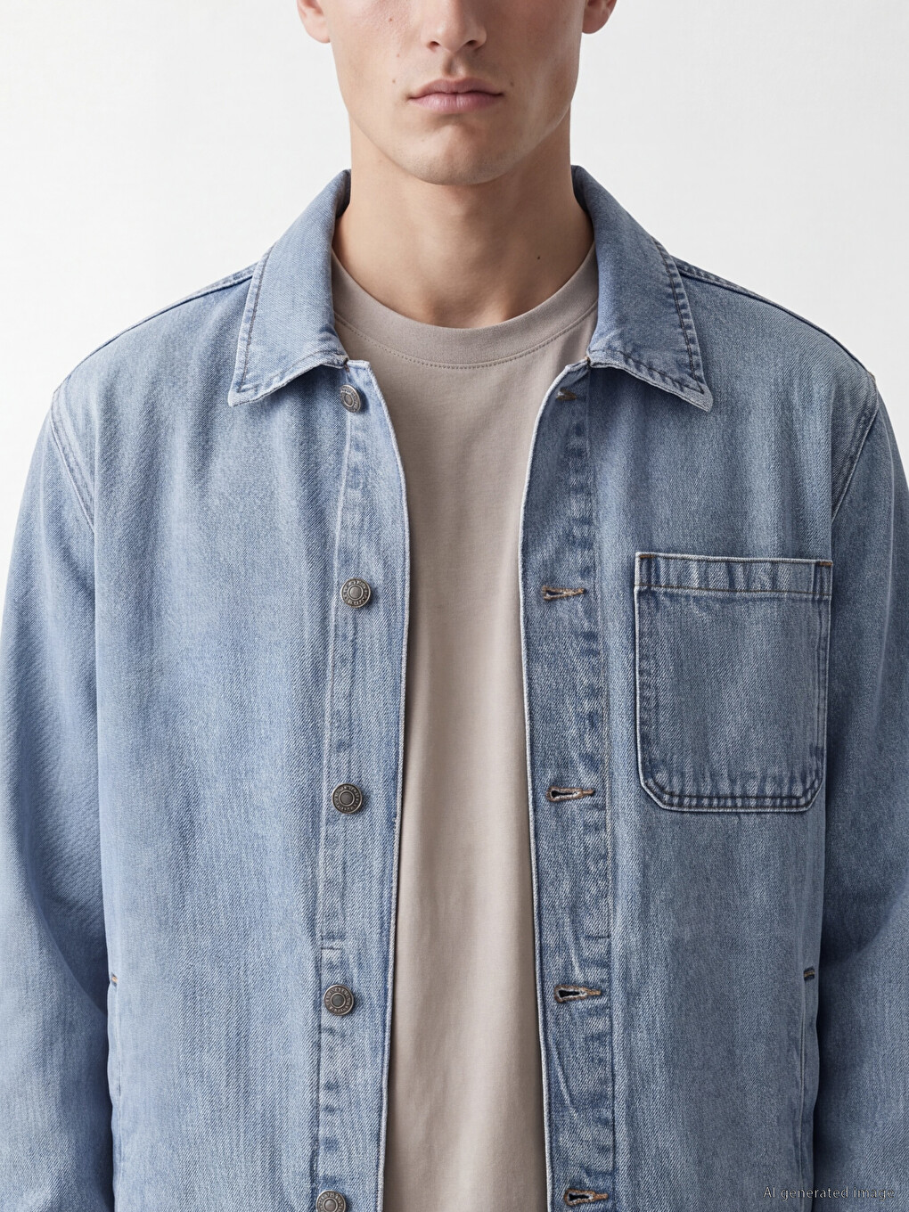 İndigo Loose Fit Erkek Jean Ceket-2
