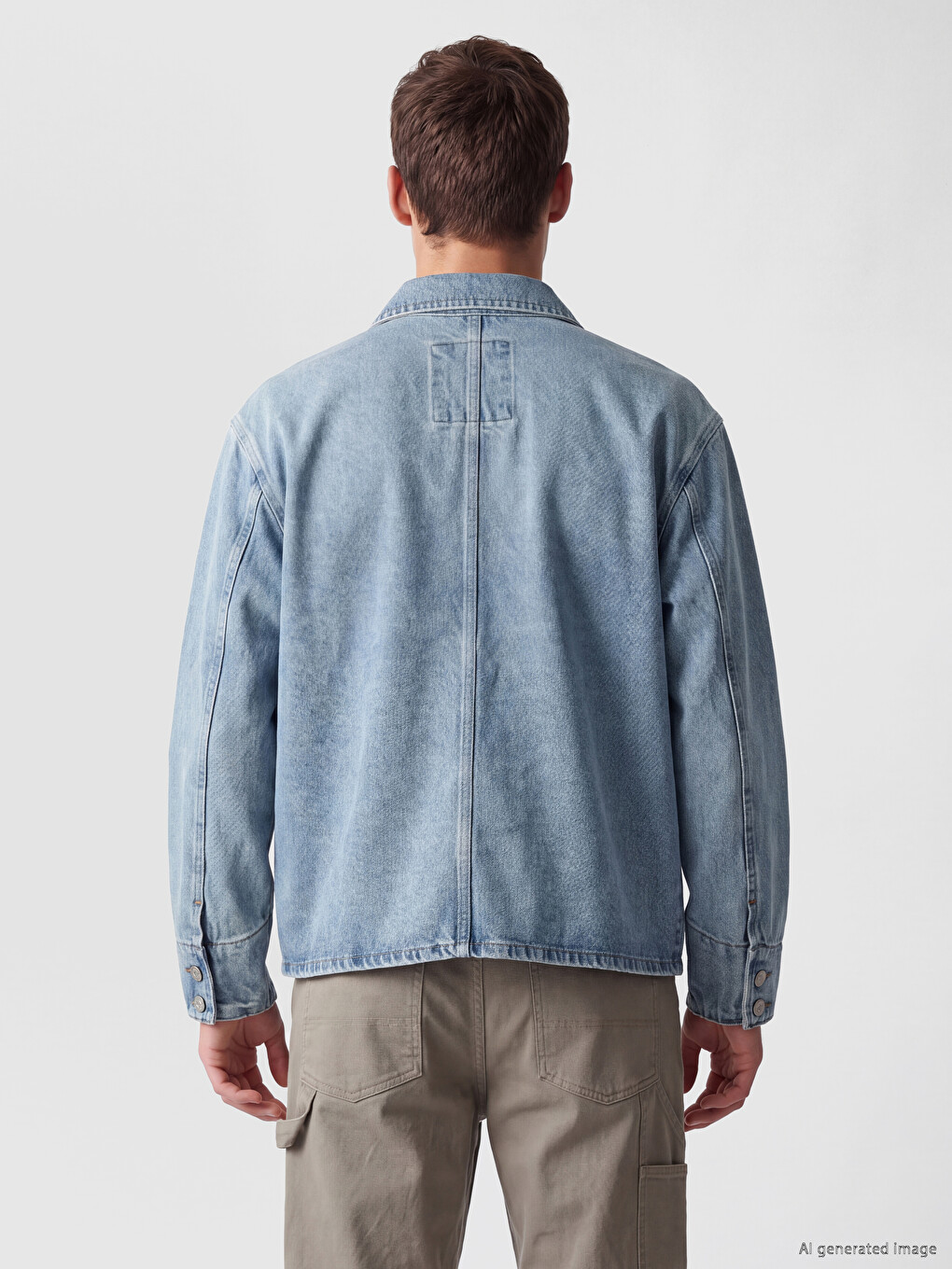İndigo Loose Fit Erkek Jean Ceket-3