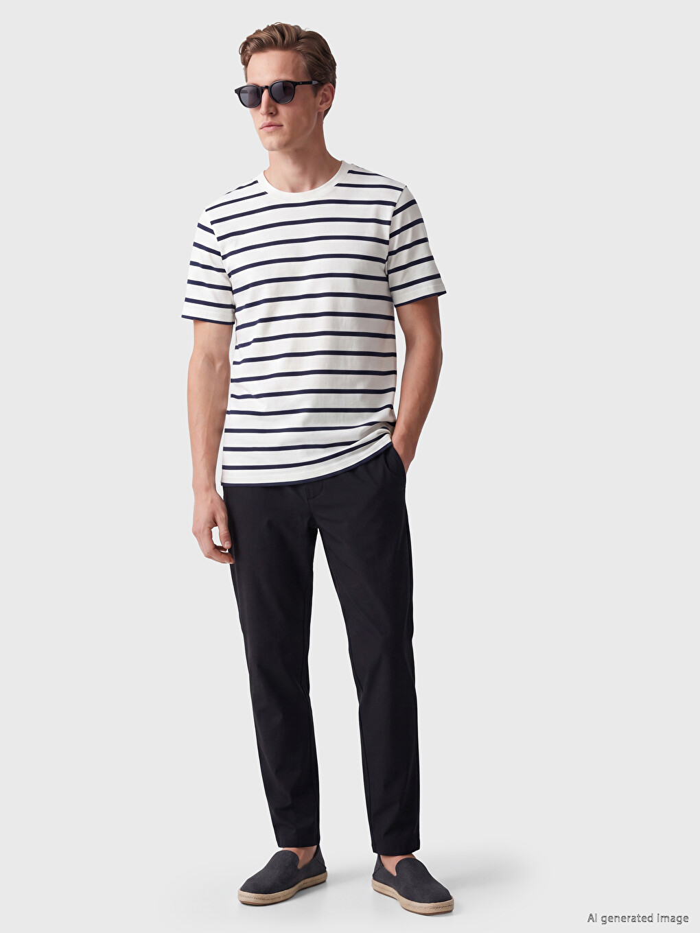 Slim Fit Gabardine Men's Trousers-1