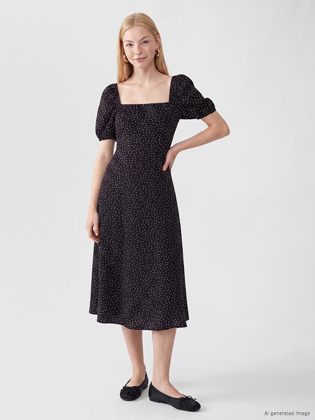 Frau Schwarz Kleid