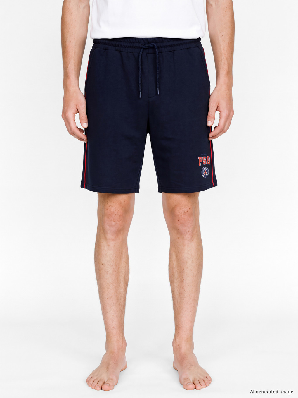 Regular Fit Psg Printed Men's Shorts-1