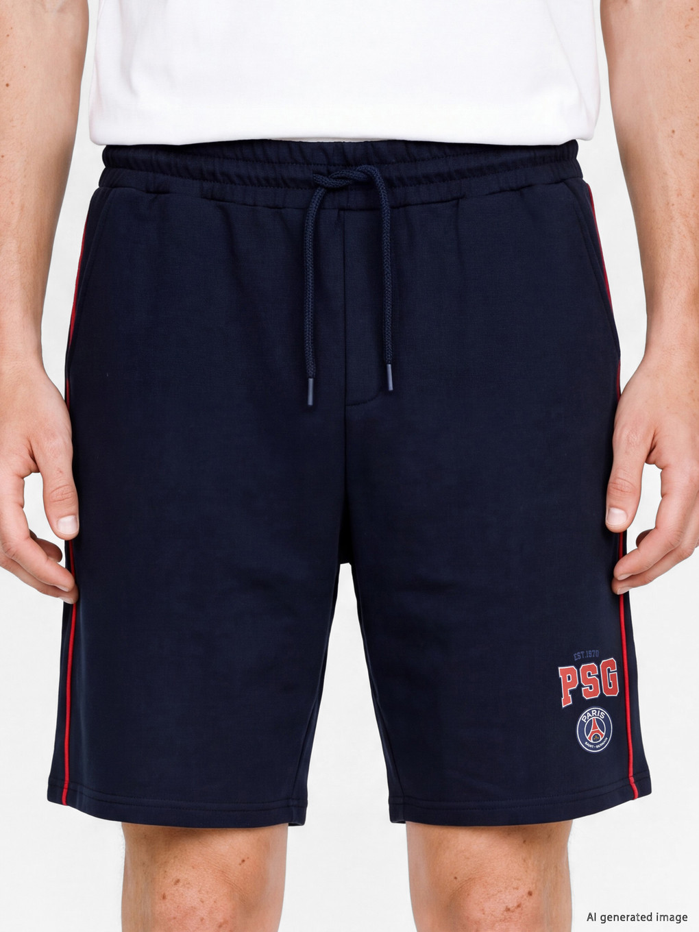 Regular Fit Psg Printed Men's Shorts-2