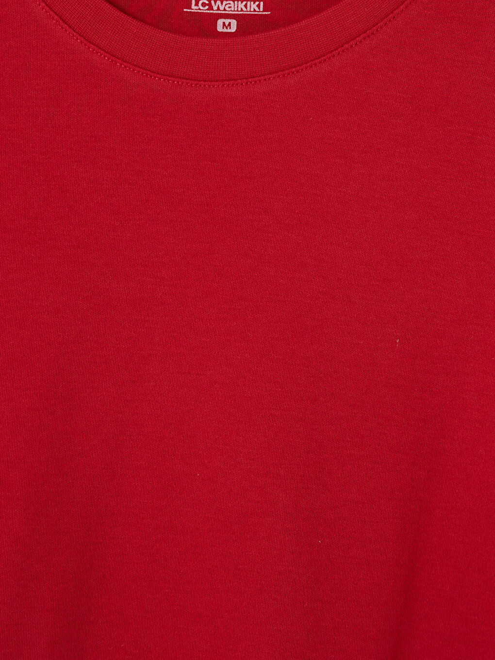 Kırmızı Bisiklet Yaka Erkek Pijama Üst-1