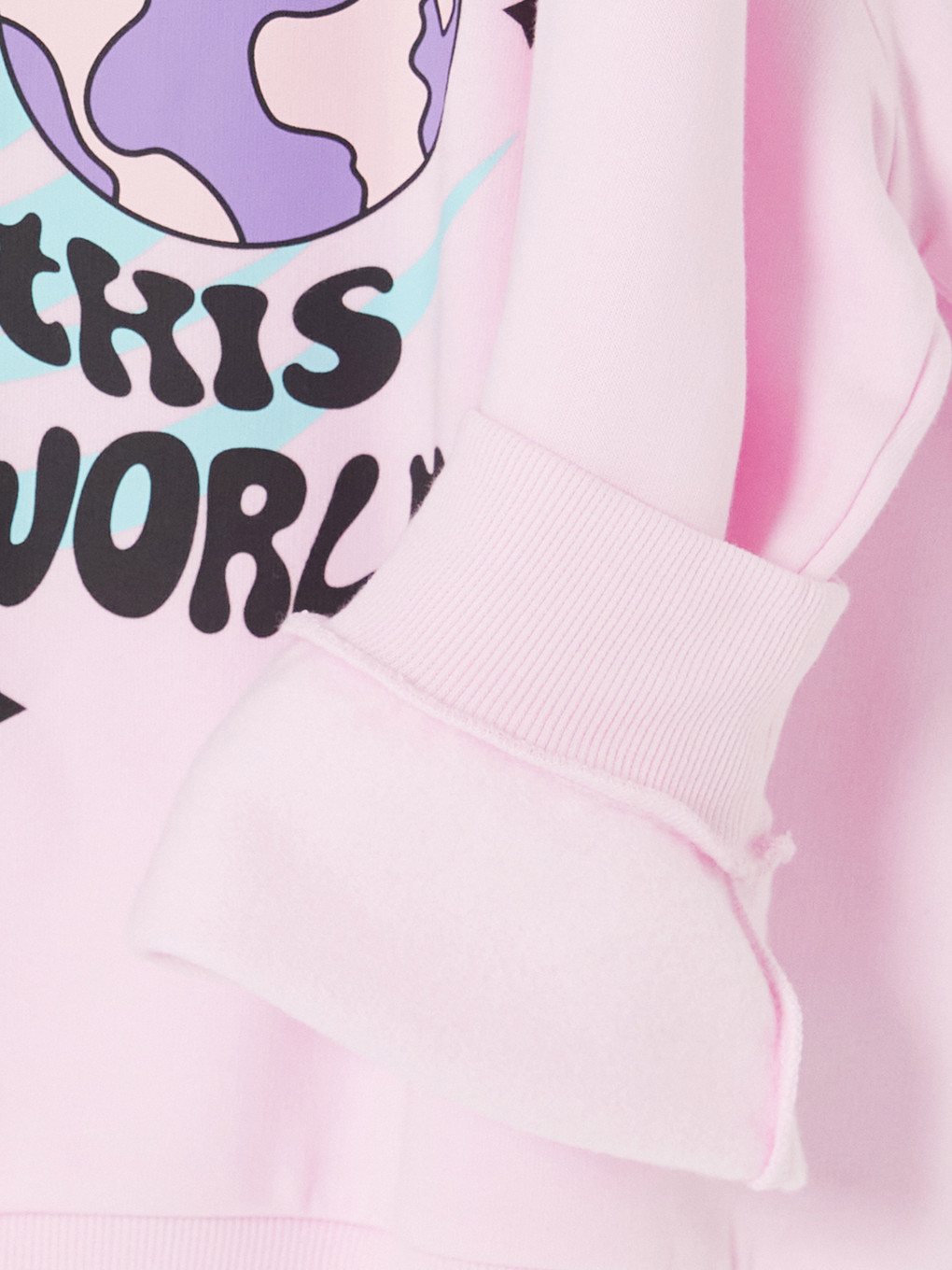 Stitch Printed Girls' Thick Sweatshirt-3
