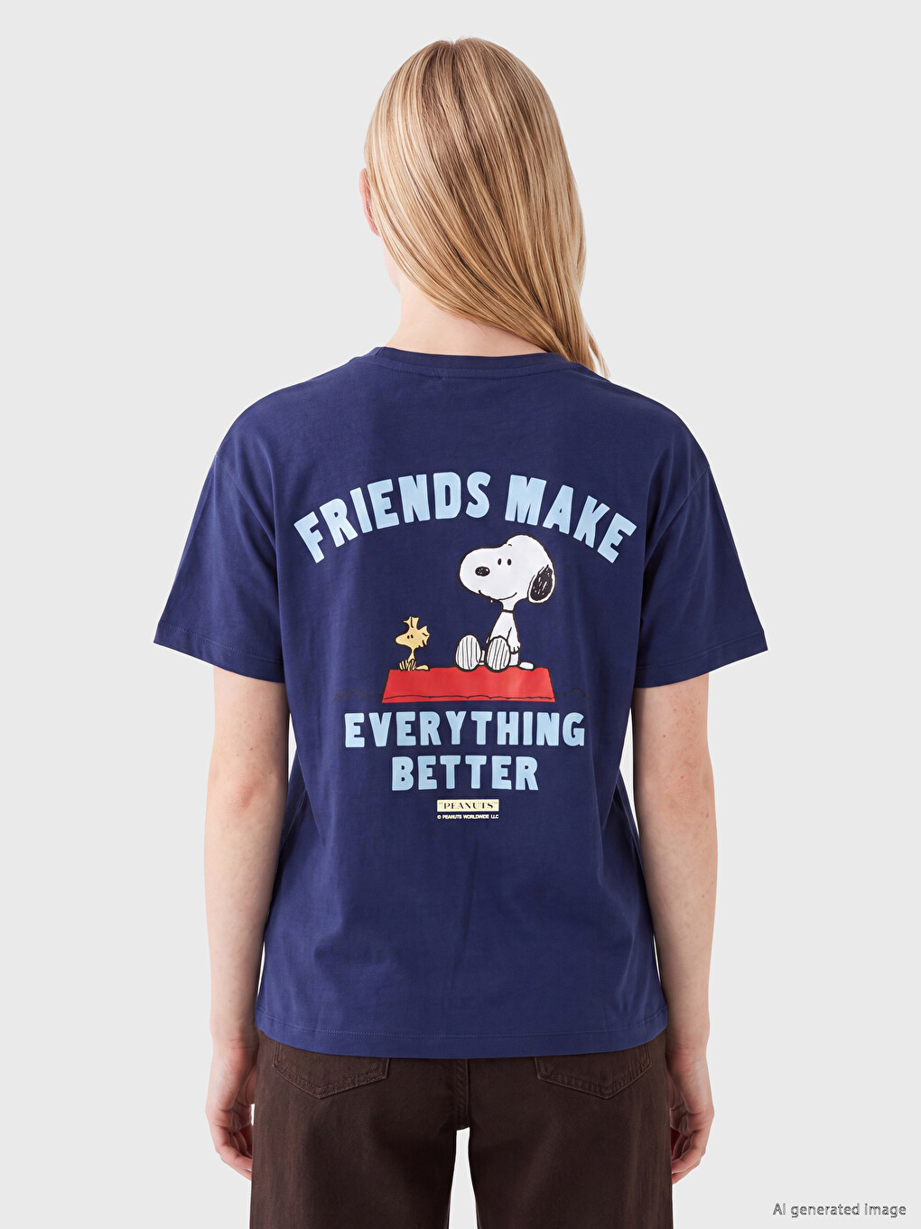 Женская Футболка Snoopy Из 100% Хлопка С Принтом-4