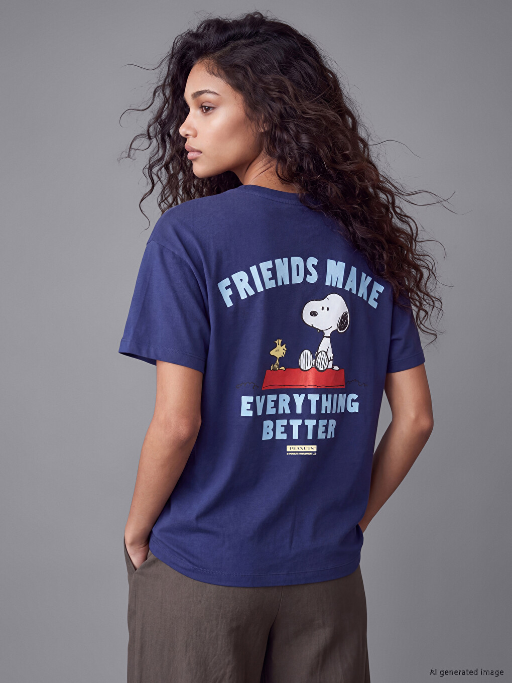 Женская Футболка Snoopy Из 100% Хлопка С Принтом