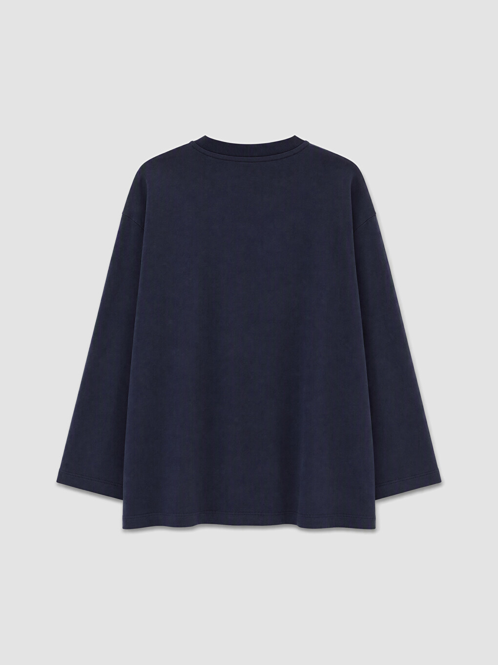 Lacivert Baskılı Oversize Kadın Sweatshirt Tunik-1