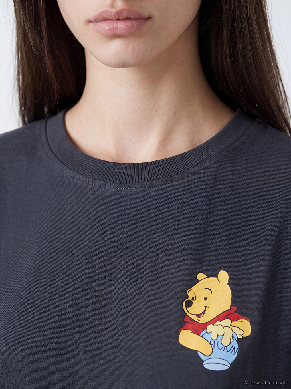 Ženska Majica Sa Štampom Winnie The Pooh Od 100% Pamuka-3
