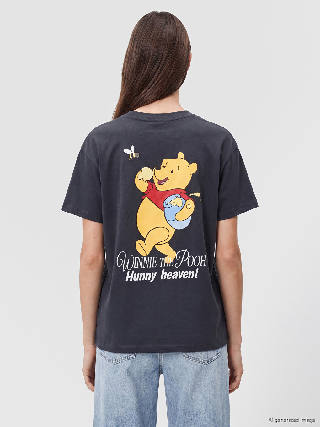 Ženska Majica Sa Štampom Winnie The Pooh Od 100% Pamuka-4
