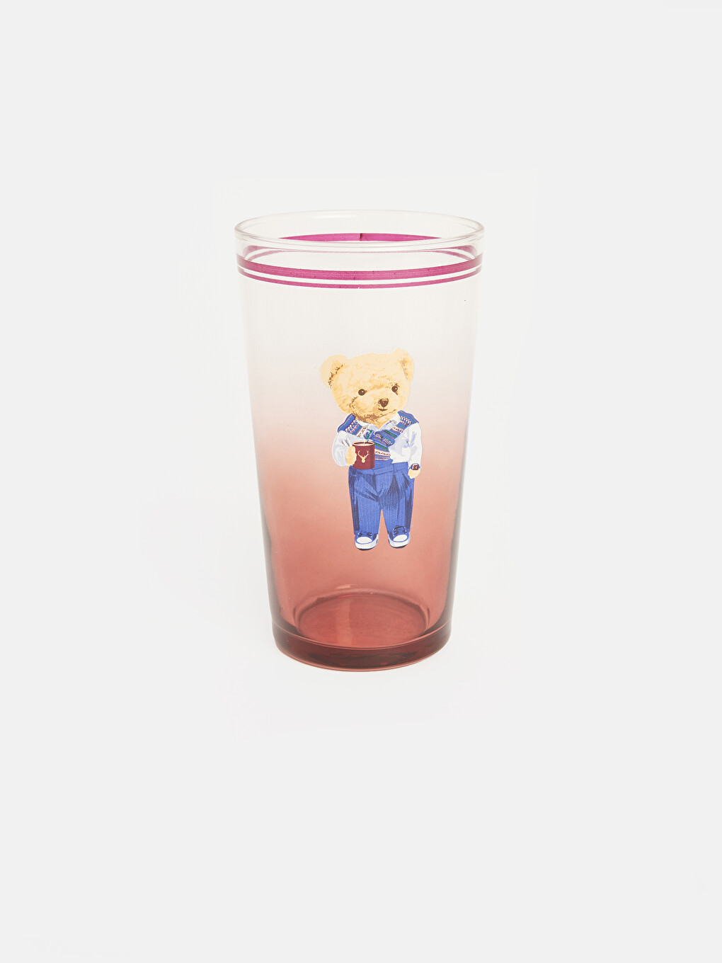 Gotë Uji Qelqi Me Arush Tedi E Stampuar 550 Ml-1