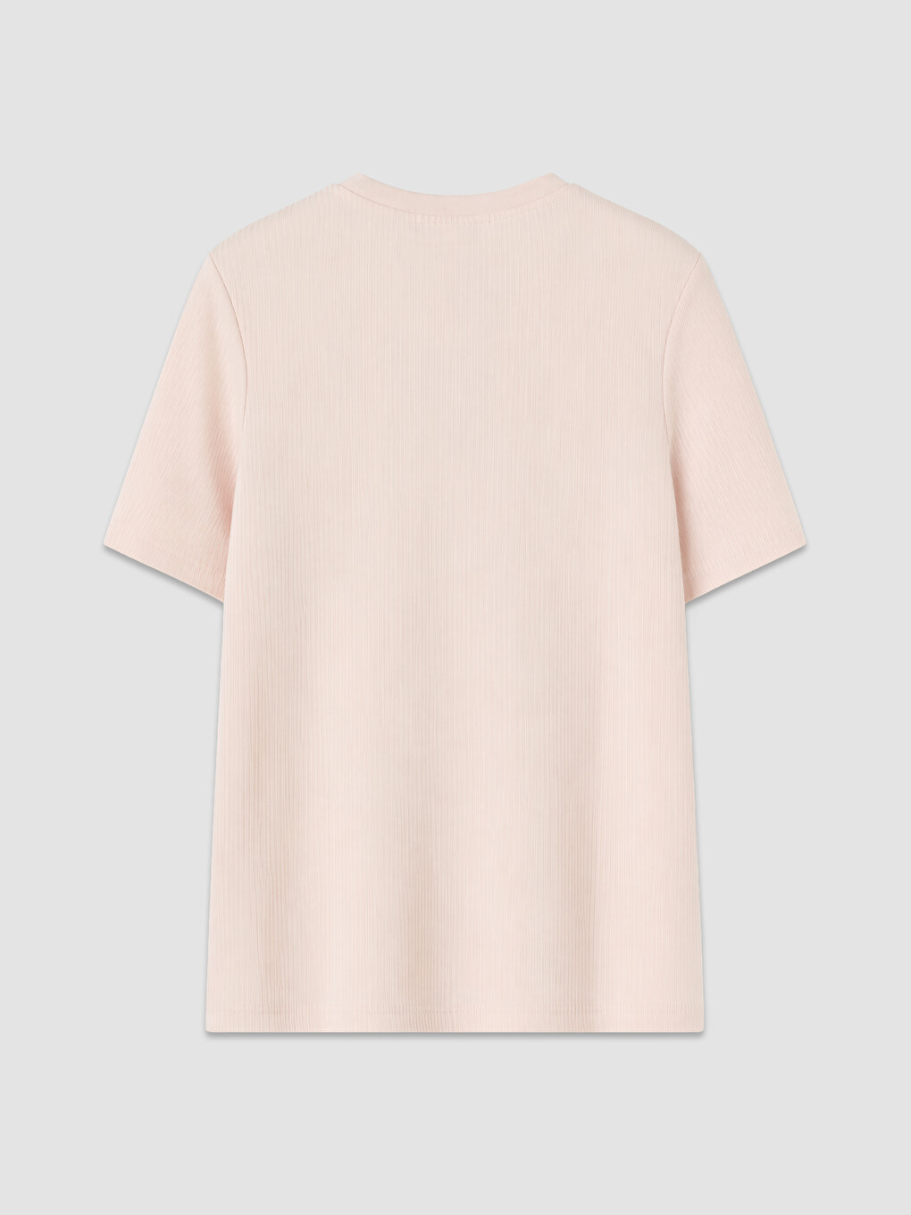 Pembe Bisiklet Yaka Erkek Tişört-1