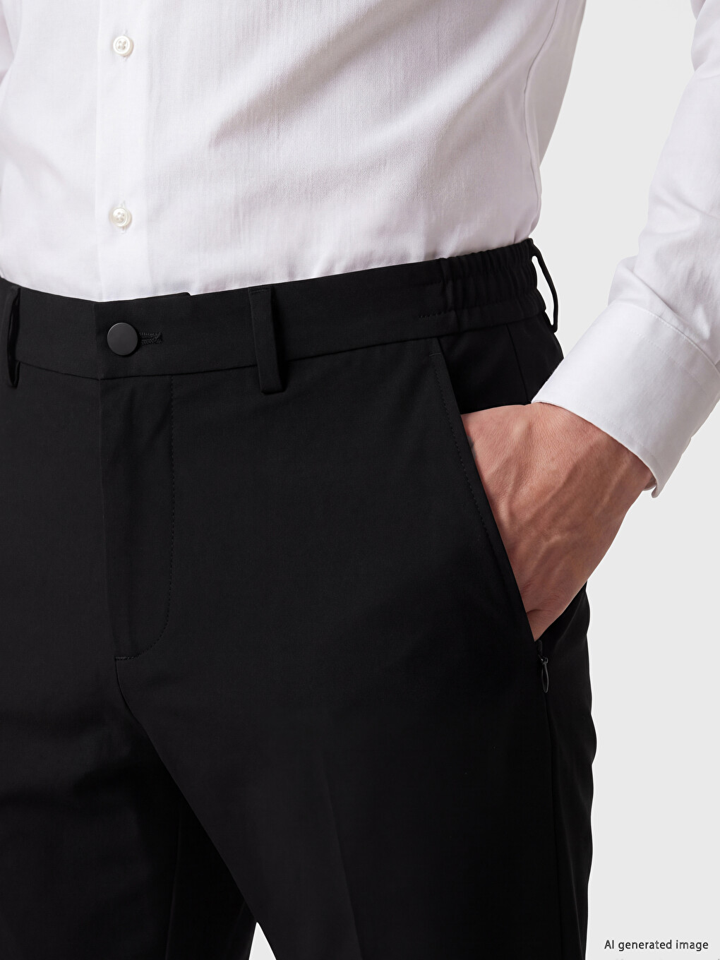 Siyah Regular Fit Erkek Pantolon-2