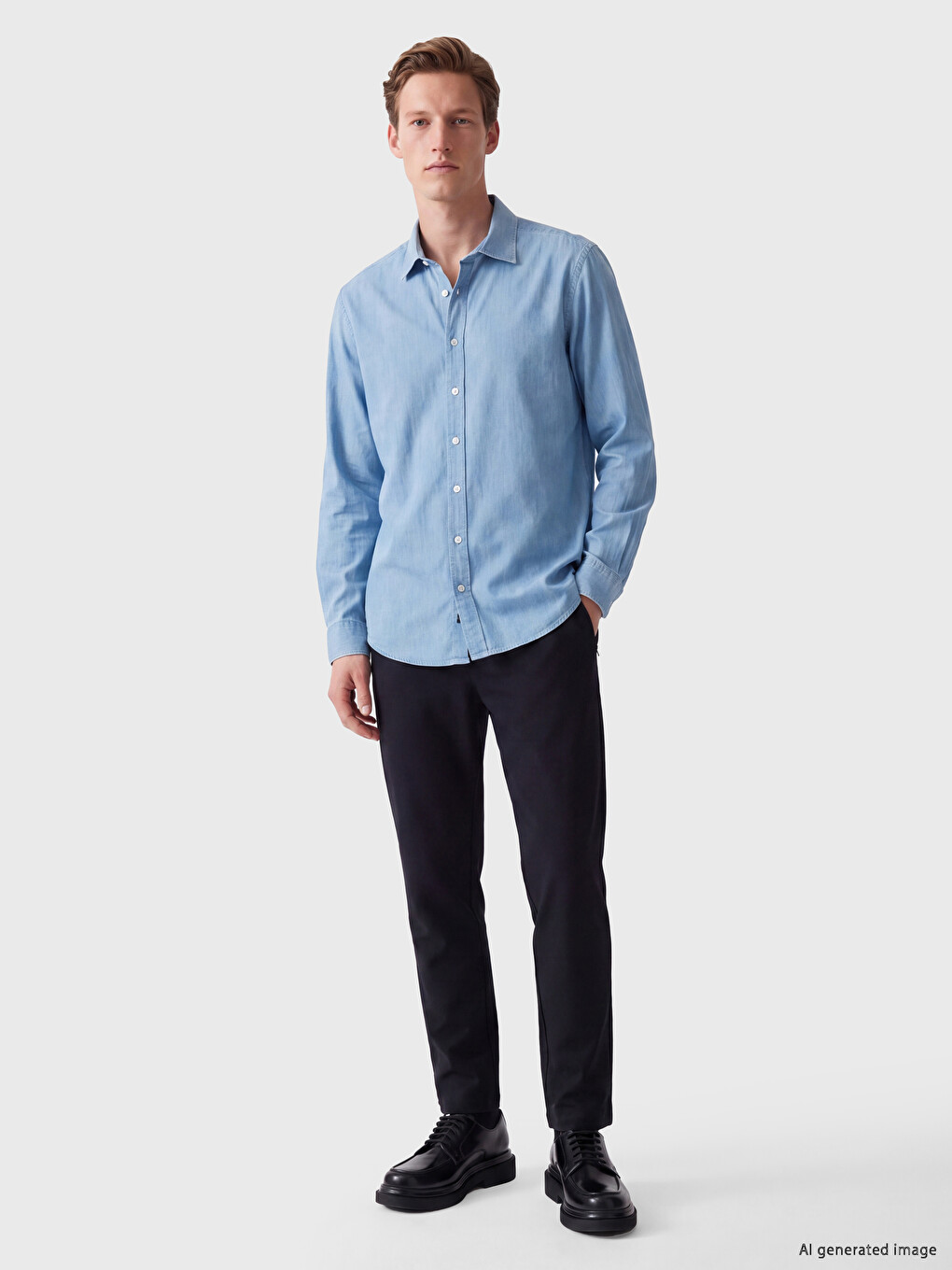 Lacivert Regular Fit Erkek Pantolon