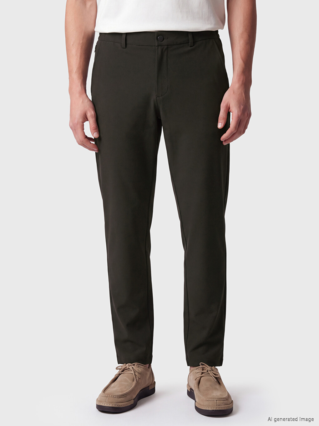 Haki Regular Fit Soft Touch Erkek Pantolon-1