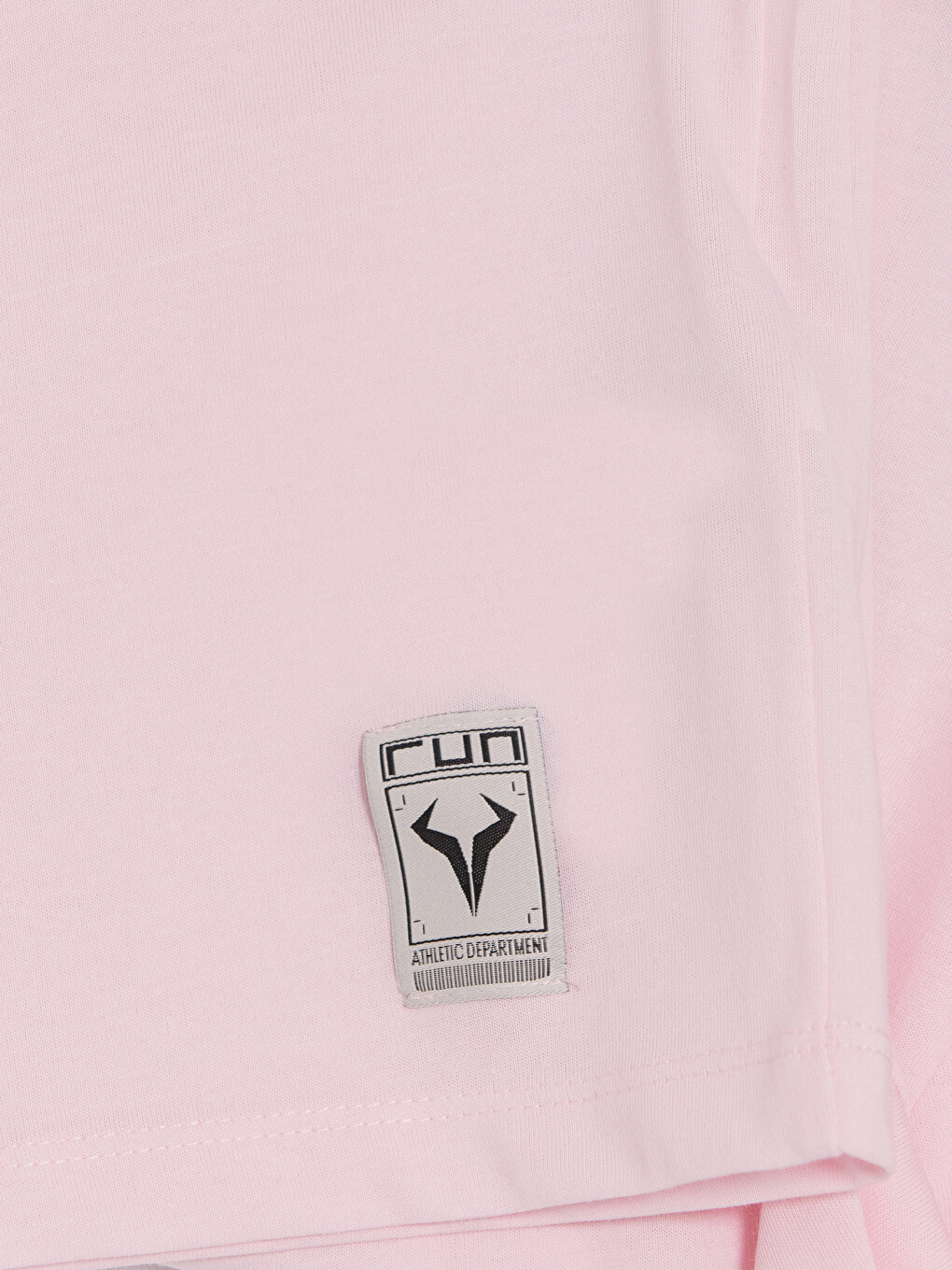 Pembe Loose Fit Bisiklet Yaka Erkek Spor Tişört-6