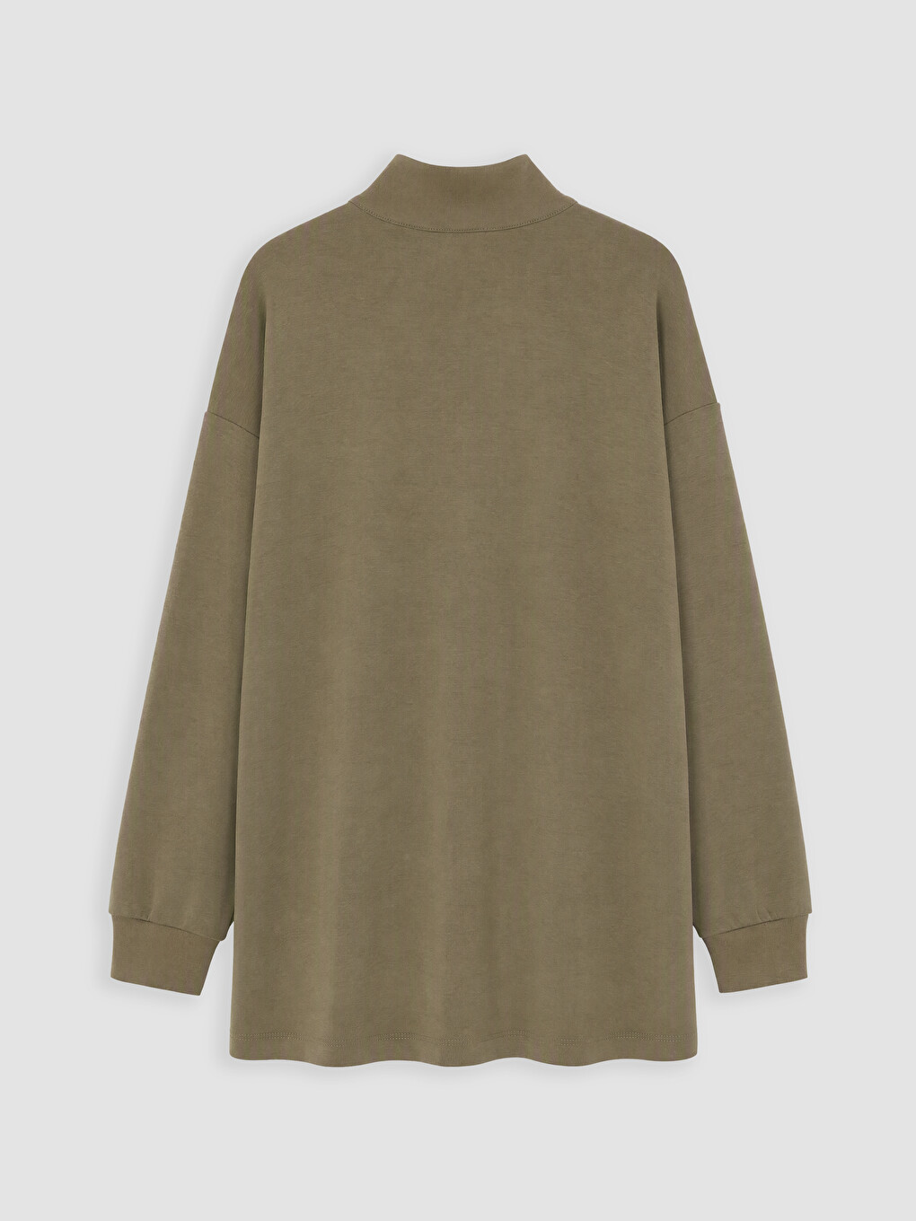 Dik Yaka Soft Touch Kadın Sweatshirt Tunik-6