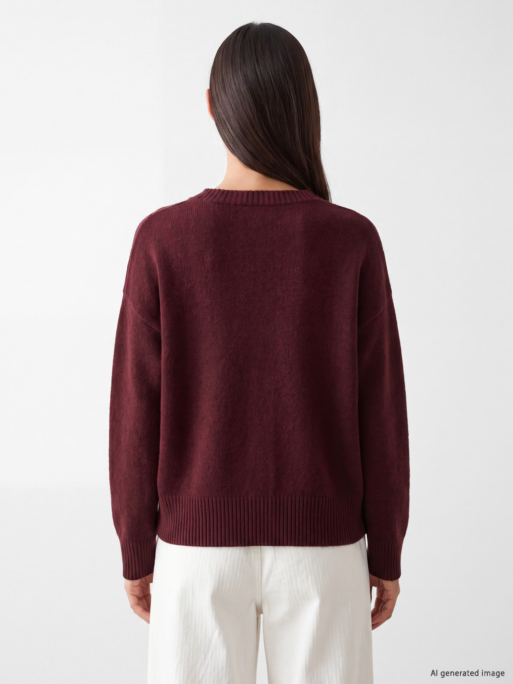 Pulover Tricotat Oversize Cu Ștrasuri Pentru Femei-3
