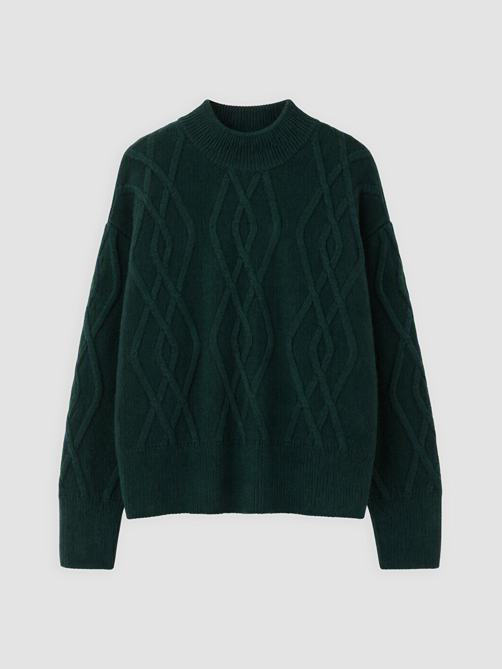 Argyle Patterned Oversize Women's Knitwear Sweater