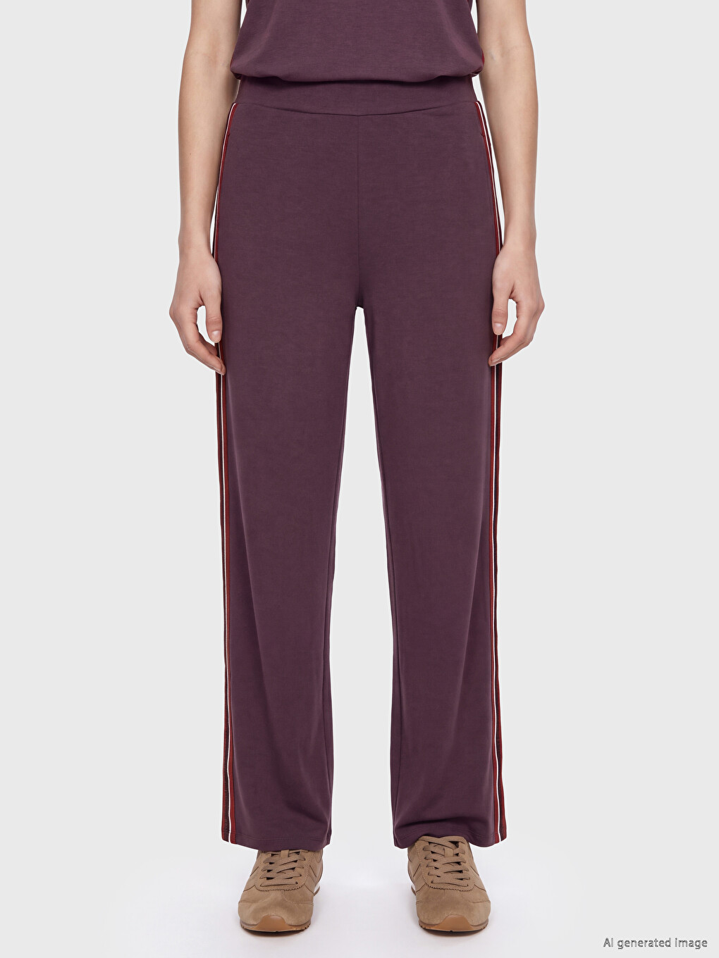 Elastic Waist Soft Touch Women's Sweatpants-1