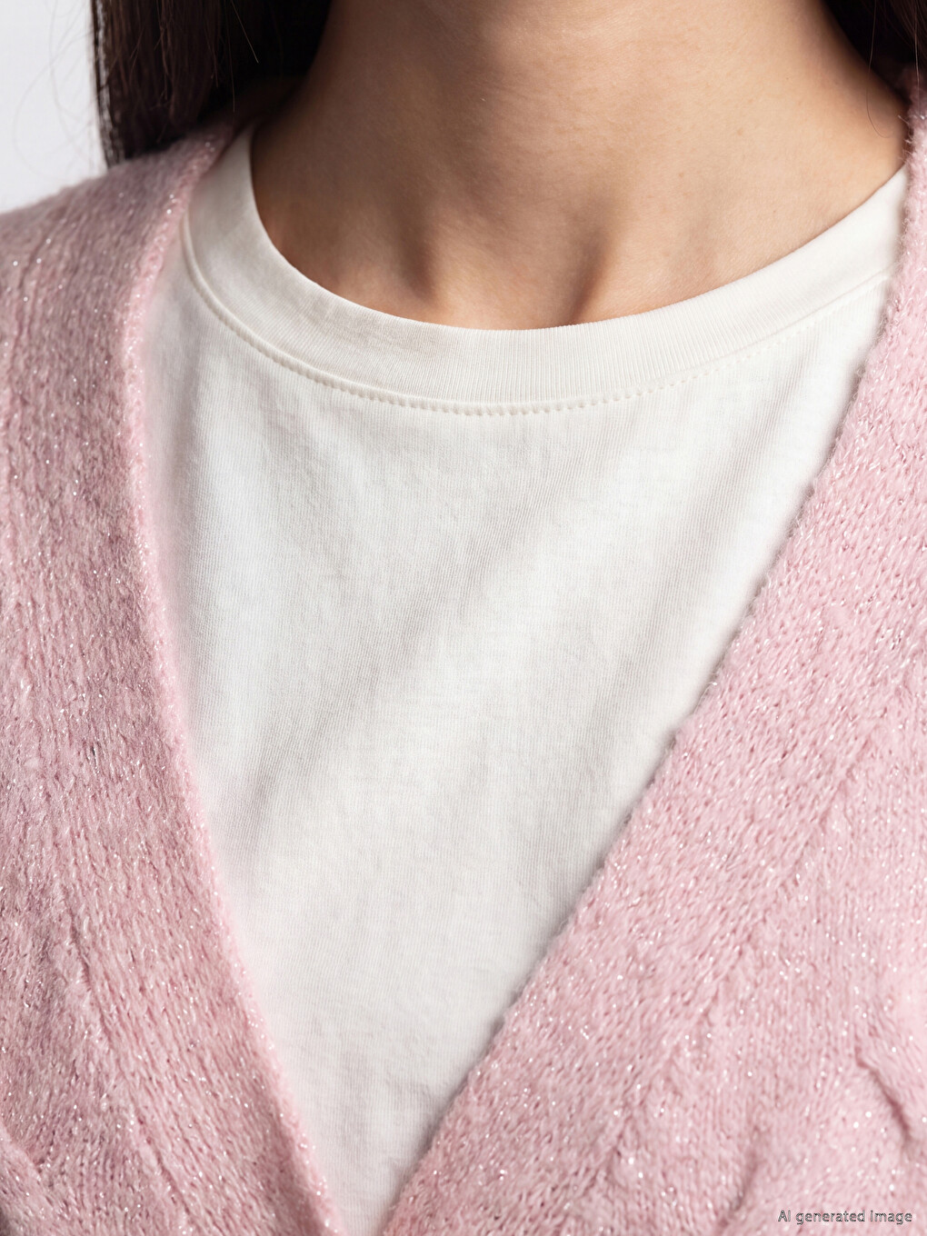 Woman Pink Cardigan-2