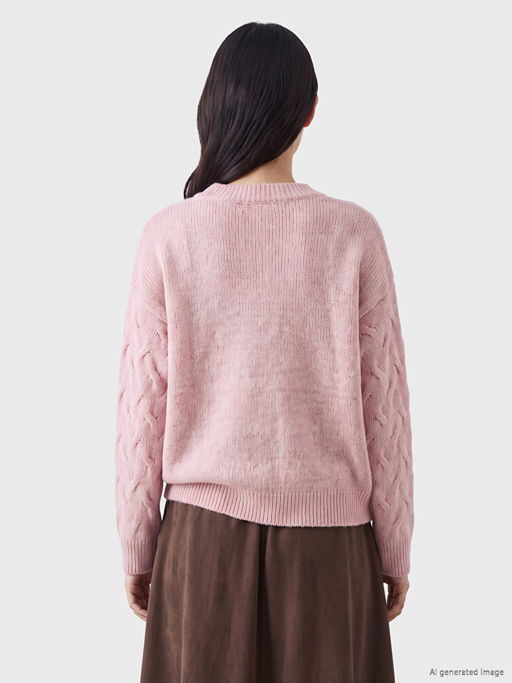 Woman Pink Cardigan-3