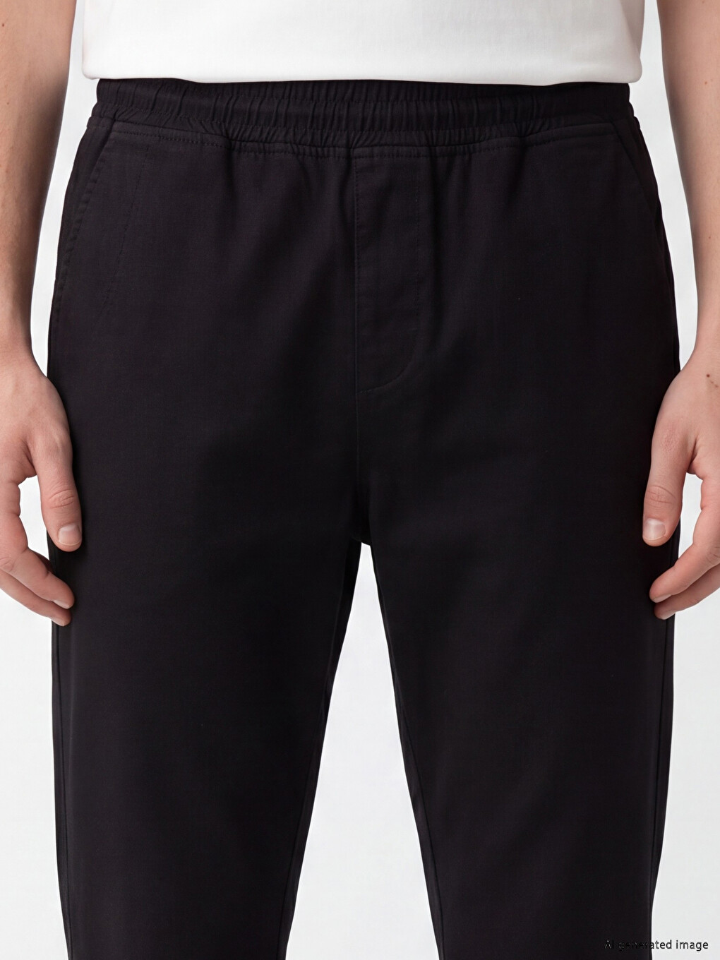 Siyah Regular Fit Erkek Jogger Pantolon-2