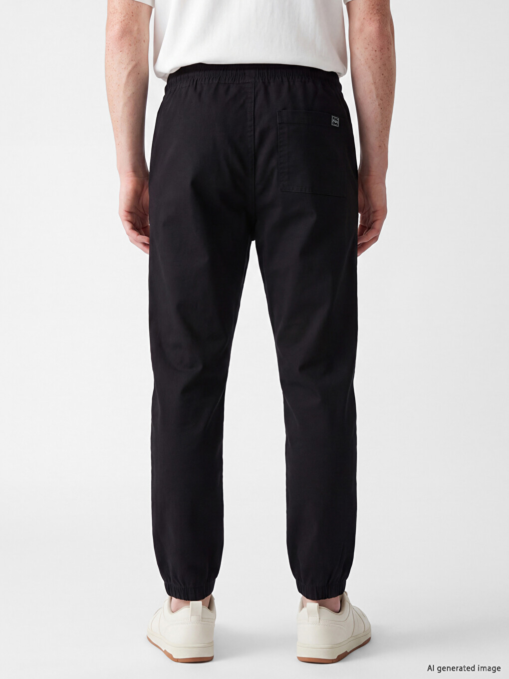 Siyah Regular Fit Erkek Jogger Pantolon-3