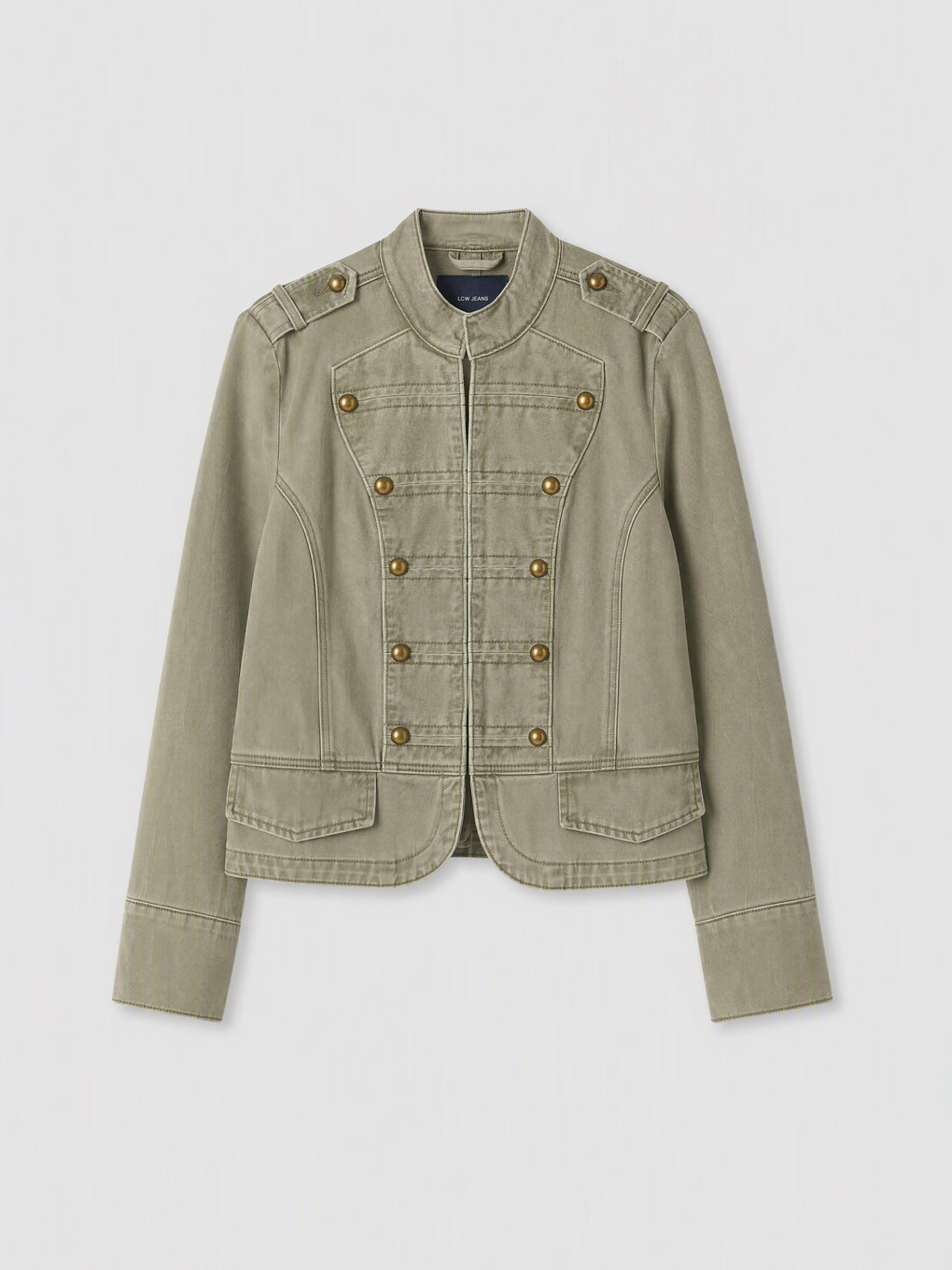 Decorated Buttoned Women's Jean Jacket-4