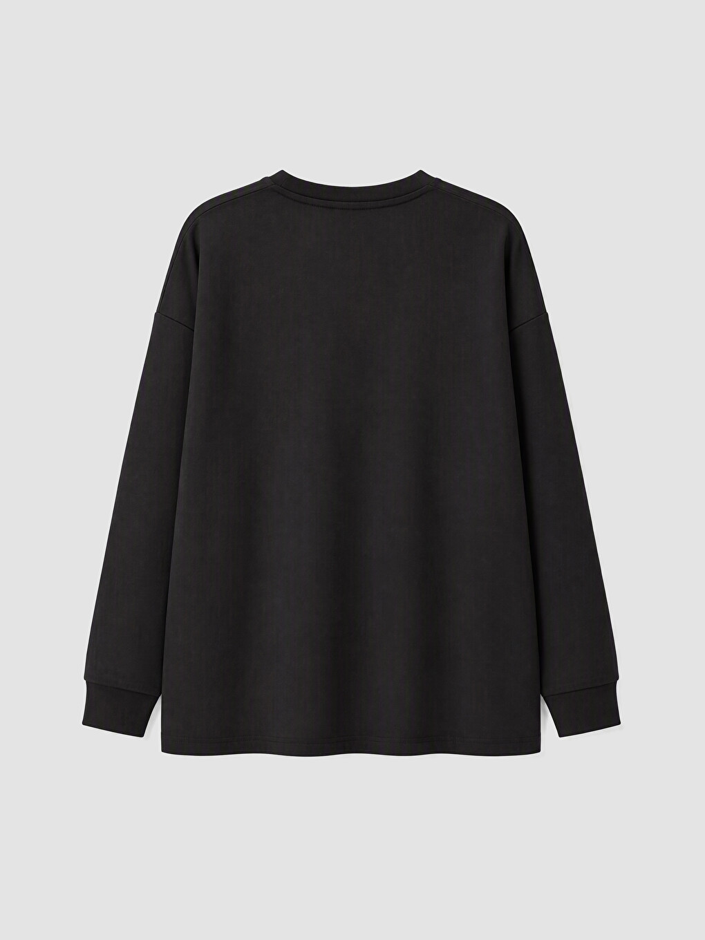 Siyah Nakışlı Soft Touch Kadın Sweatshirt Tunik-2