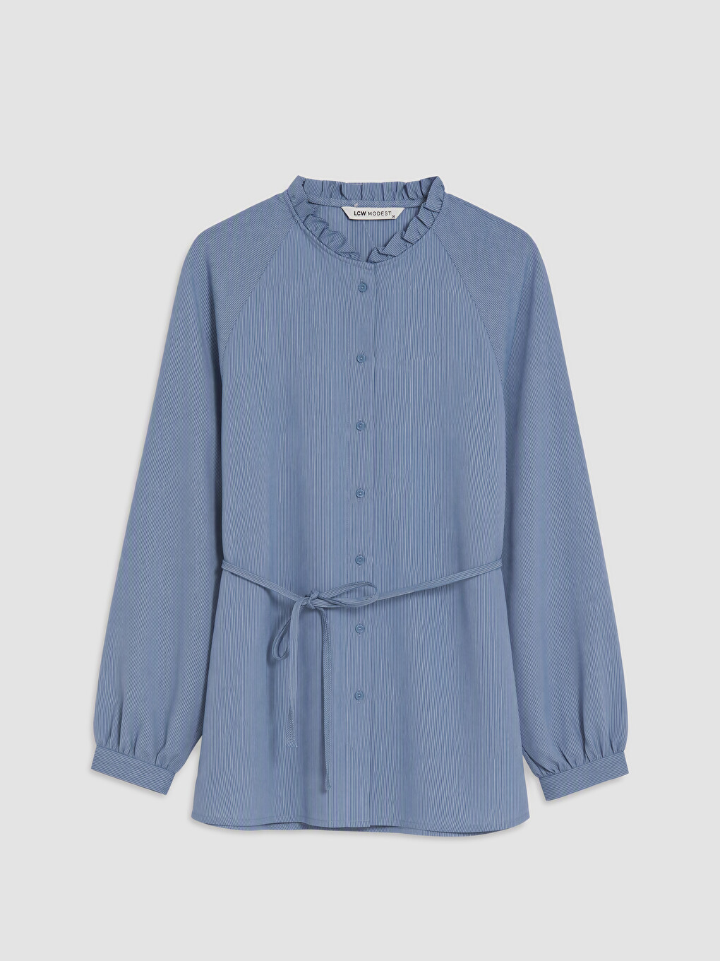 Woman Blue Shirt Tunic