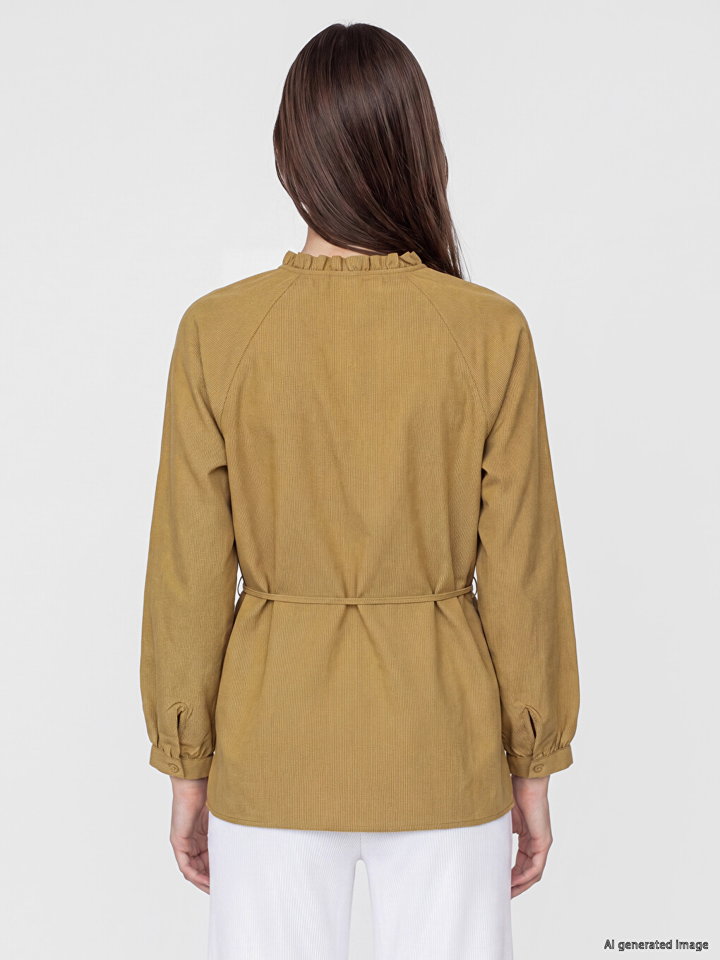 Woman Green Shirt Tunic-3