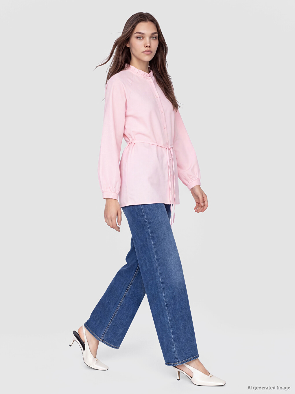 Woman Pink Shirt Tunic-1