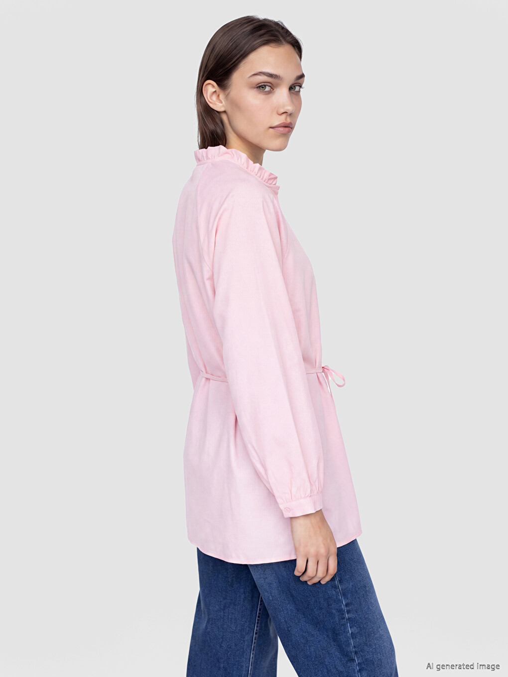 Woman Pink Shirt Tunic-3
