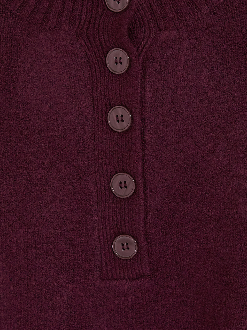 Mürdüm Oversize Kadın Triko Kazak-2